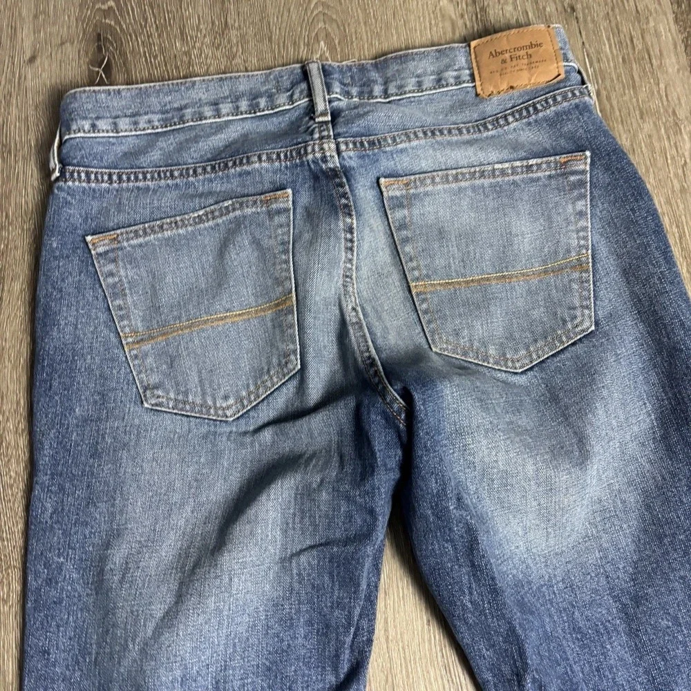 Abercrombie & Fitch‎ Classic Straight Jeans Mens 32x29.5 Button Fly Med Wash Y2K - Picture 11 of 13
